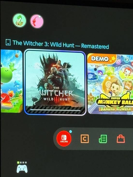 The Witcher 3 Remastered Preloads on Switch 2 at 42.3GB
