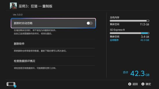 The Witcher 3 Remastered Preloads on Switch 2 at 42.3GB