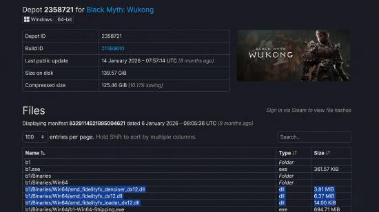 Black Myth: Wukong Update Hinted by AMD FidelityFX Files Found in SteamDB