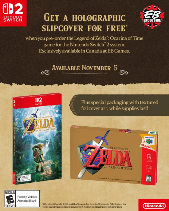 Zelda: Ocarina of Time Remake Pre-Orders Live, Canada Gets N64-Style Bonus
