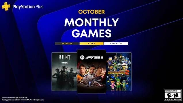 PS Plus October 2026 Free Games: F1 25, Hunt: Showdown 1896, EDF: World Brothers 2