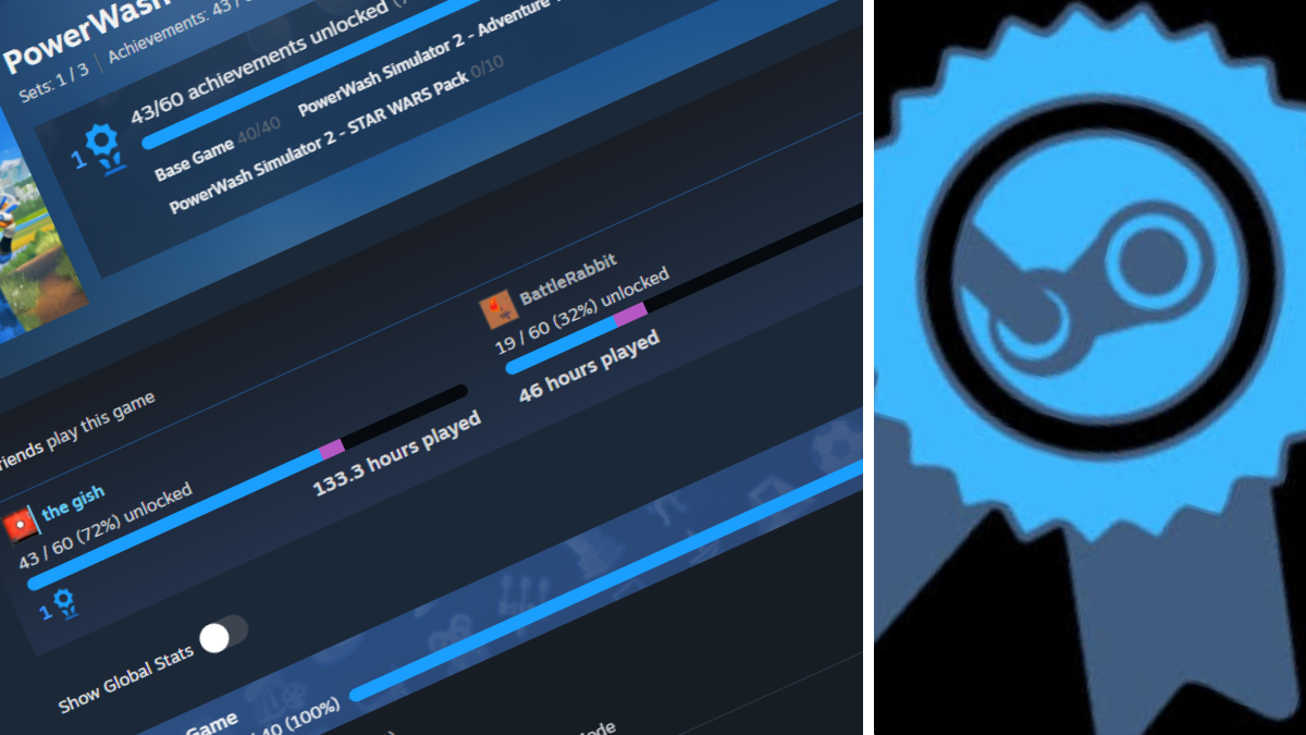 Steam Achievements Get Major Overhaul: Separate DLC Sets & Friend Comparisons