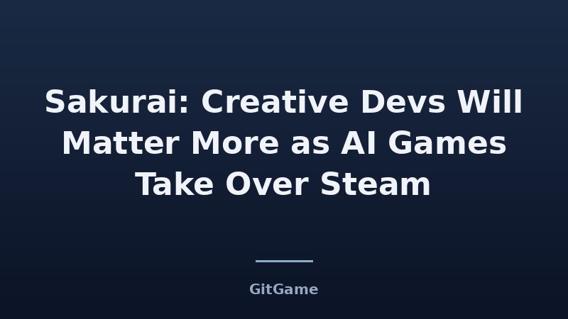Sakurai: Creative Devs Will Matter More as AI Games Take Over Steam