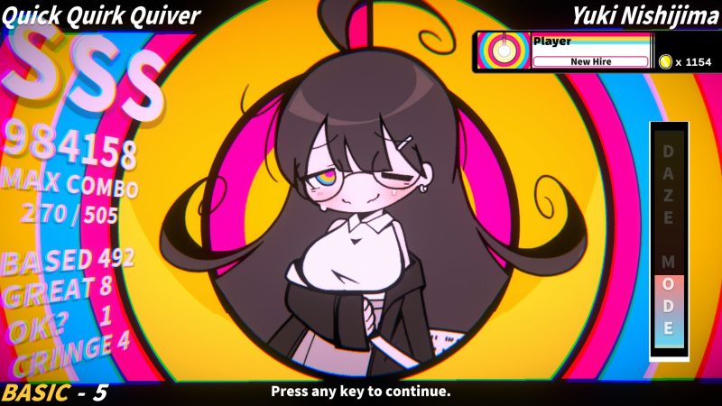 《HYPNOSYNC》10月28日Steam免費推出 用節奏催眠美少女幫你打工