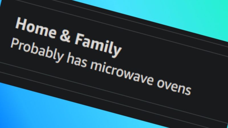 Amazon is roasting users with their own shopping habits, but it don't