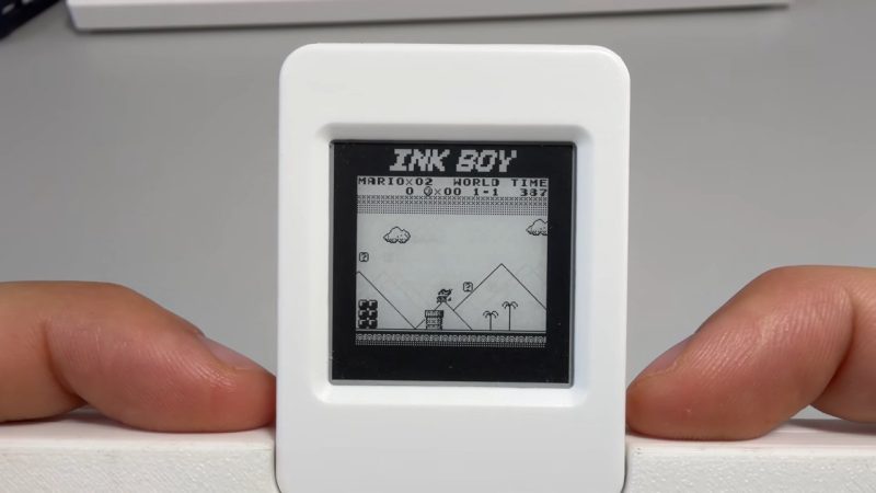 This tiny E-ink Game Boy can run games at 30fps and docks into a NES c