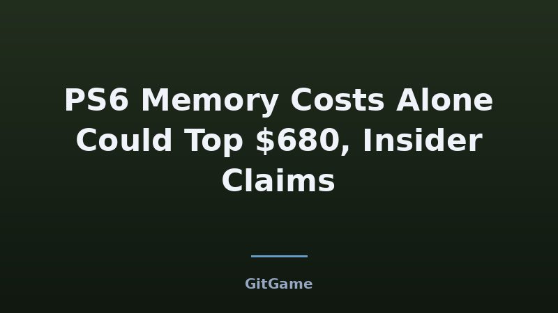 What a $680 PS6 Memory Bill Means for Your Wallet