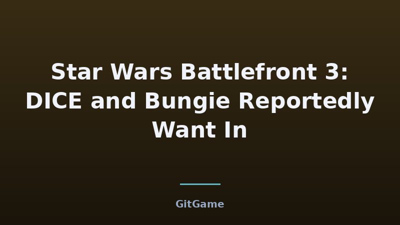 What a DICE or Bungie Battlefront 3 Could Mean for Players