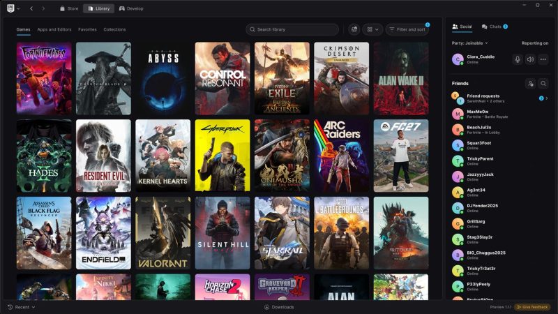 Epic Games Launcher 2.0 Preview: Boots in Half the Time of Steam