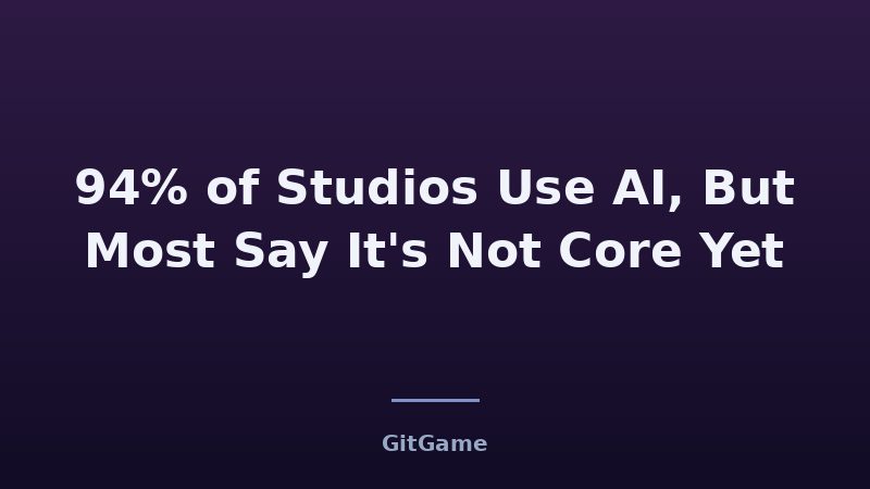 What 101 Studio Leaders Reveal About AI in Game Dev